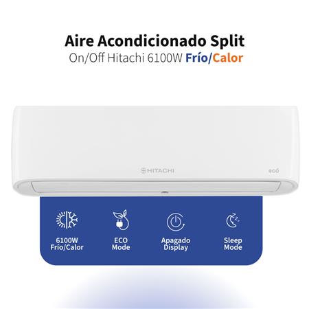 Aire Acondicionado Split Hitachi 6100W Frío/Calor HSP6100FCECO